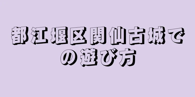 都江堰区関仙古城での遊び方