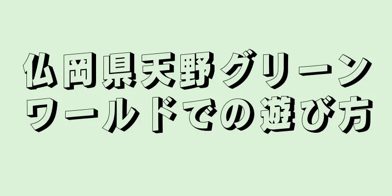 仏岡県天野グリーンワールドでの遊び方