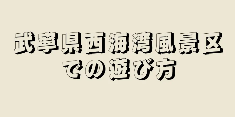 武寧県西海湾風景区での遊び方