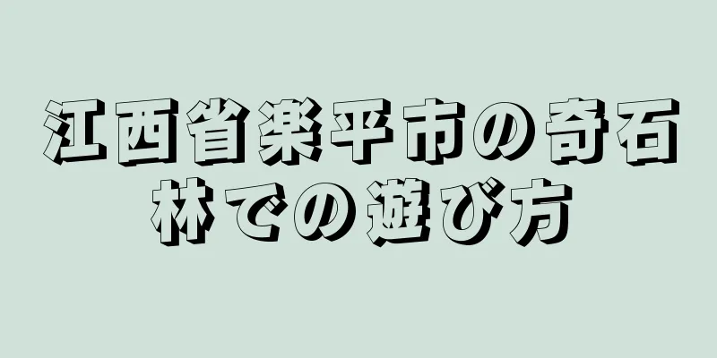 江西省楽平市の奇石林での遊び方