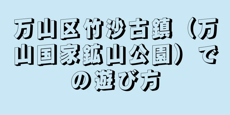 万山区竹沙古鎮（万山国家鉱山公園）での遊び方