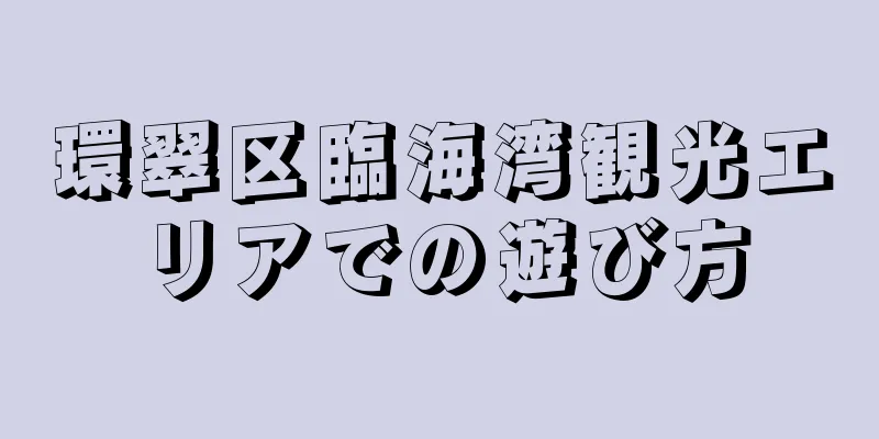環翠区臨海湾観光エリアでの遊び方
