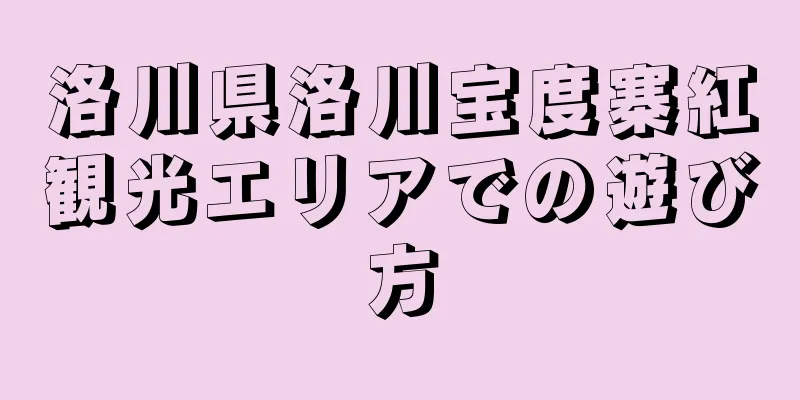 洛川県洛川宝度寨紅観光エリアでの遊び方