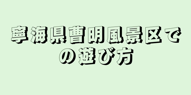 寧海県曹明風景区での遊び方