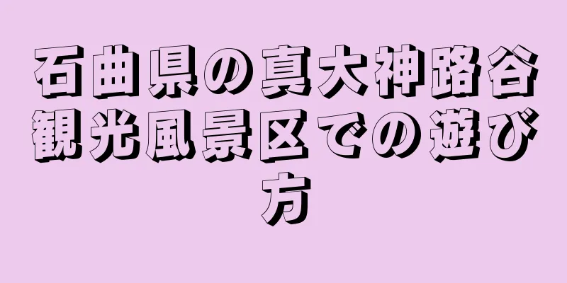 石曲県の真大神路谷観光風景区での遊び方