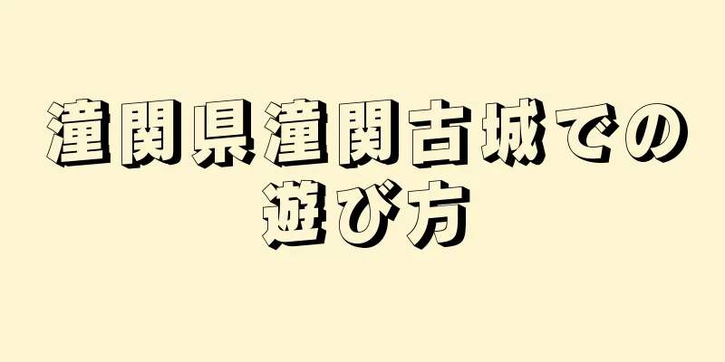 潼関県潼関古城での遊び方