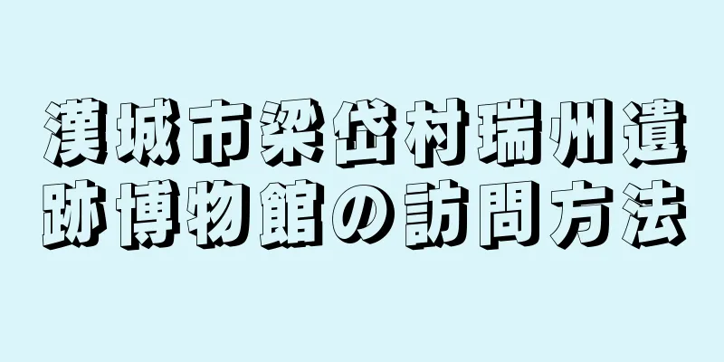 漢城市梁岱村瑞州遺跡博物館の訪問方法