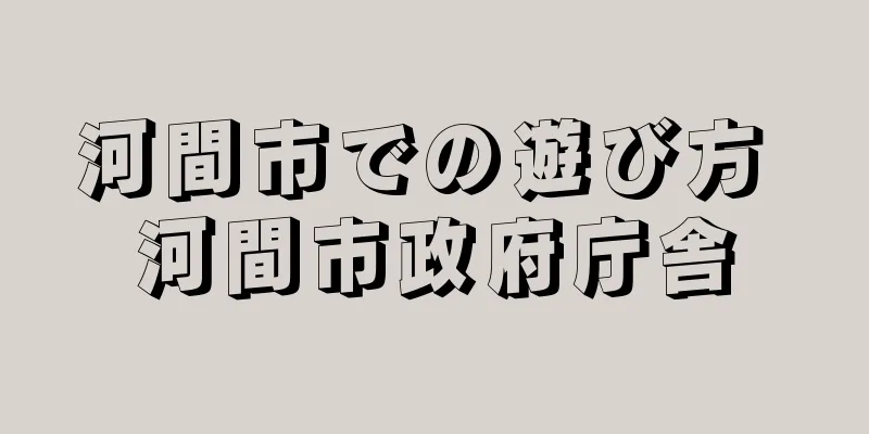 河間市での遊び方 河間市政府庁舎