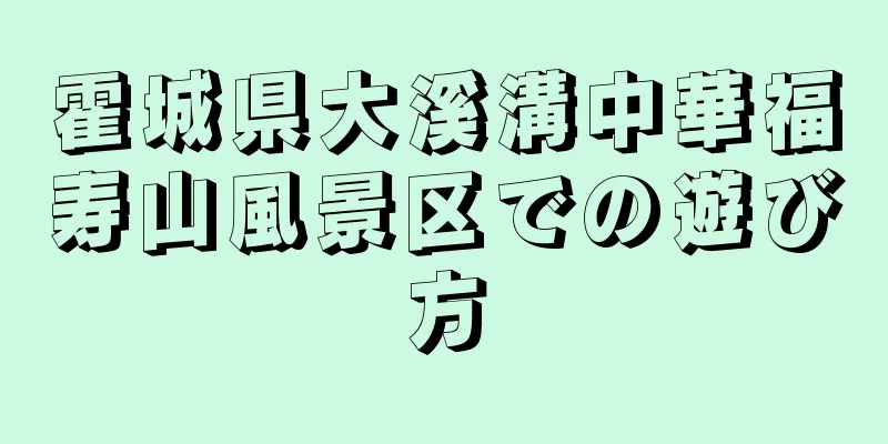 霍城県大溪溝中華福寿山風景区での遊び方