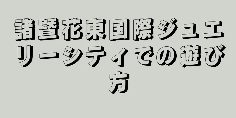 諸曁花東国際ジュエリーシティでの遊び方