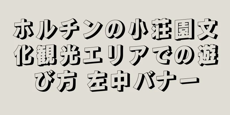ホルチンの小荘園文化観光エリアでの遊び方 左中バナー