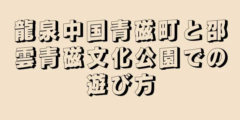 龍泉中国青磁町と邵雲青磁文化公園での遊び方