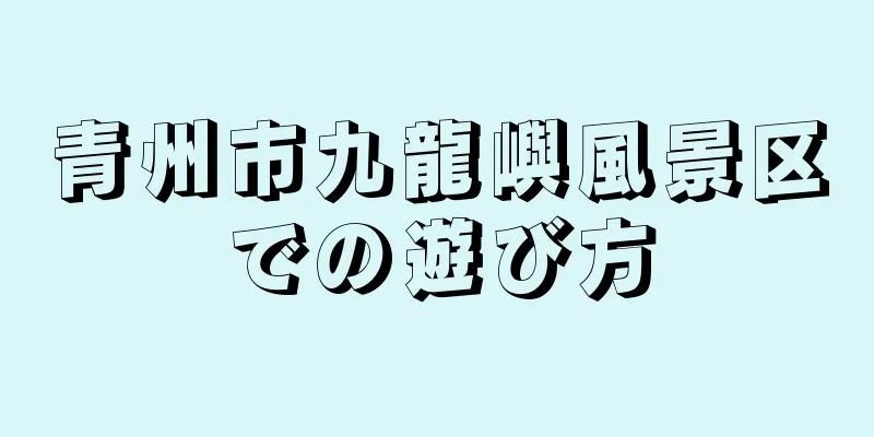 青州市九龍嶼風景区での遊び方