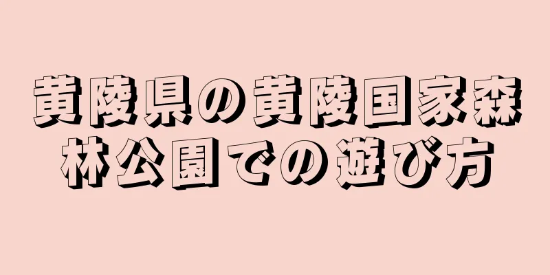 黄陵県の黄陵国家森林公園での遊び方