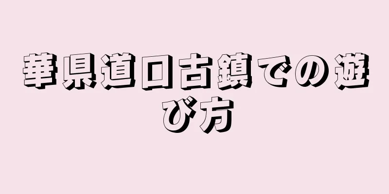 華県道口古鎮での遊び方