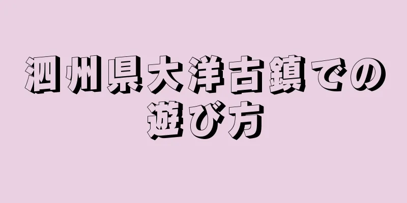 泗州県大洋古鎮での遊び方