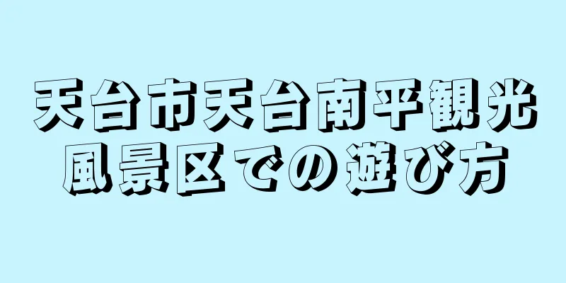 天台市天台南平観光風景区での遊び方