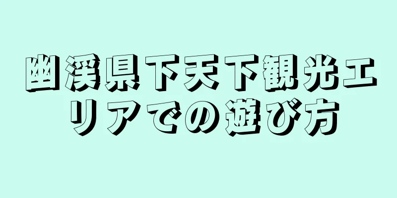 幽渓県下天下観光エリアでの遊び方