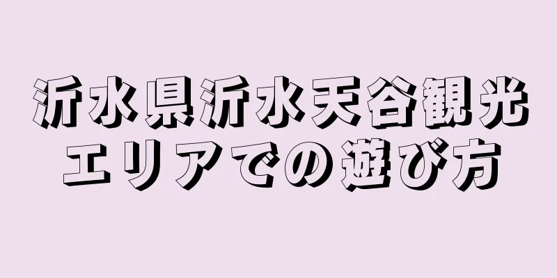 沂水県沂水天谷観光エリアでの遊び方