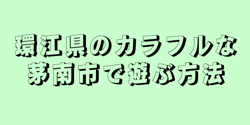 環江県のカラフルな茅南市で遊ぶ方法