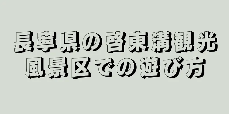 長寧県の啓東溝観光風景区での遊び方