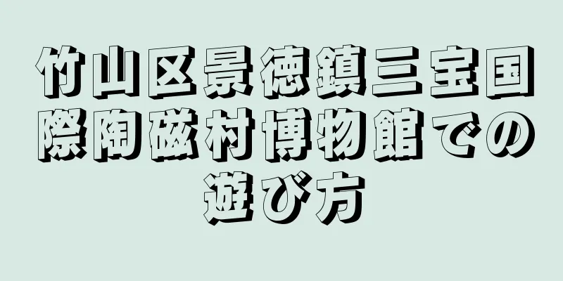 竹山区景徳鎮三宝国際陶磁村博物館での遊び方