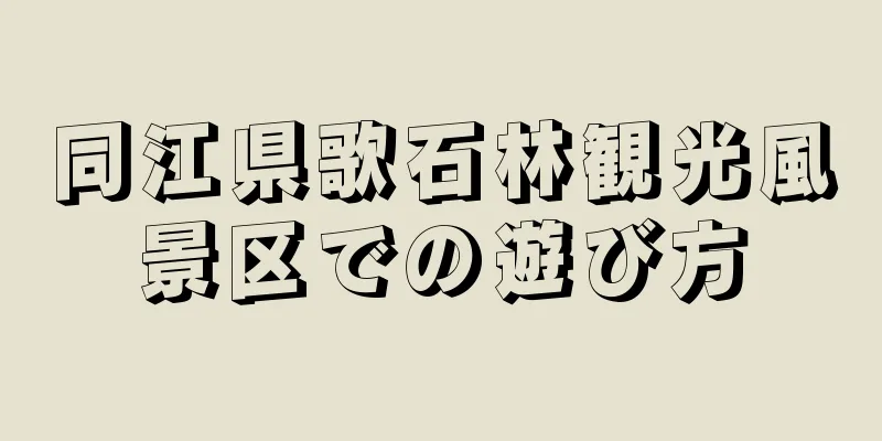 同江県歌石林観光風景区での遊び方