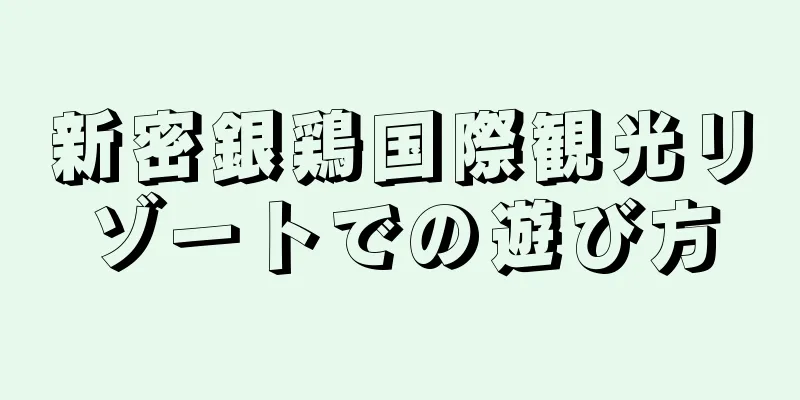 新密銀鶏国際観光リゾートでの遊び方