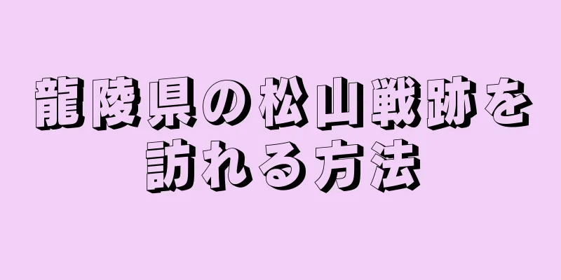龍陵県の松山戦跡を訪れる方法