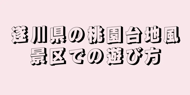 遂川県の桃園台地風景区での遊び方