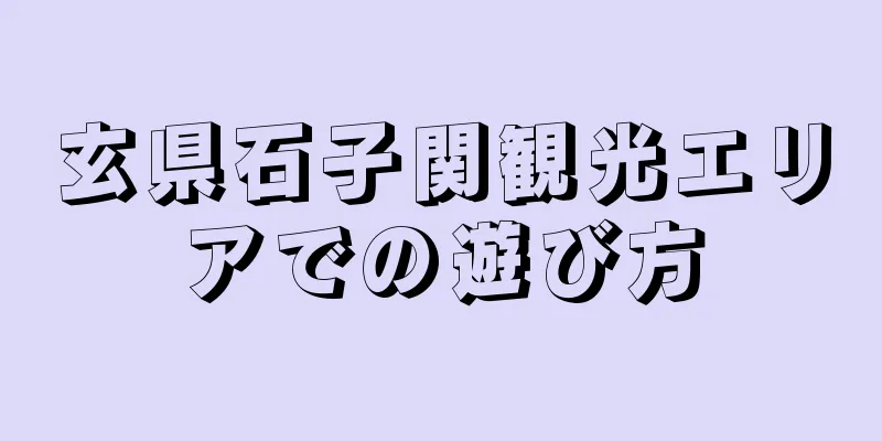 玄県石子関観光エリアでの遊び方