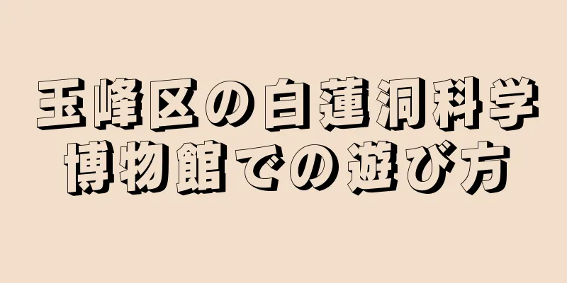 玉峰区の白蓮洞科学博物館での遊び方