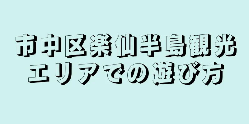 市中区楽仙半島観光エリアでの遊び方