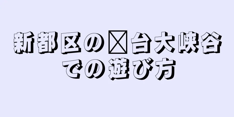 新都区の邢台大峡谷での遊び方