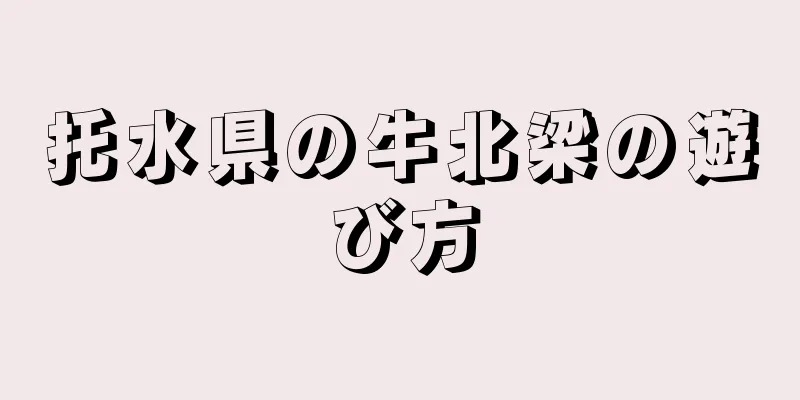 托水県の牛北梁の遊び方
