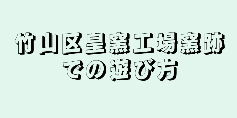 竹山区皇窯工場窯跡での遊び方