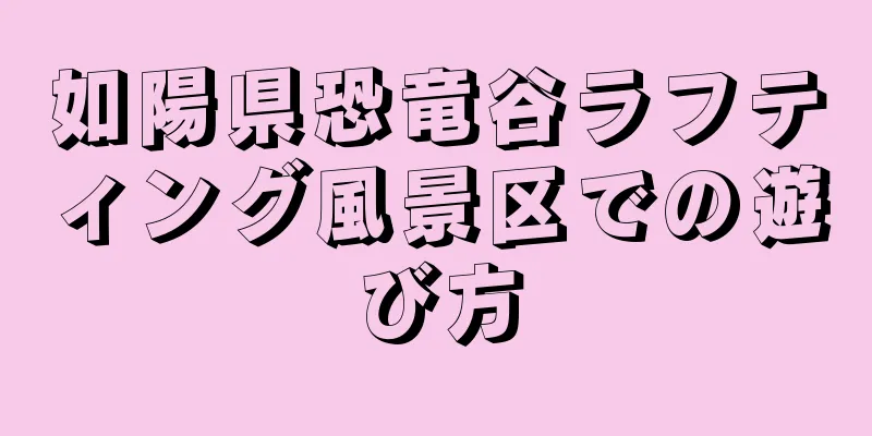 如陽県恐竜谷ラフティング風景区での遊び方
