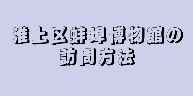 淮上区蚌埠博物館の訪問方法