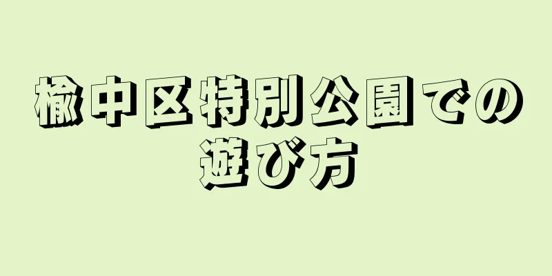 楡中区特別公園での遊び方