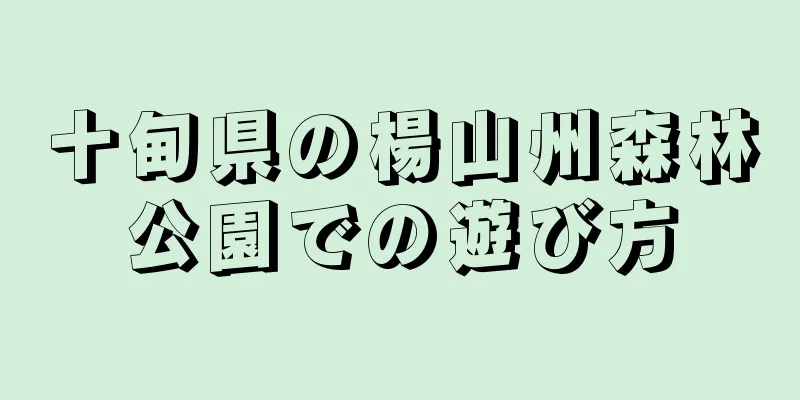 十甸県の楊山州森林公園での遊び方