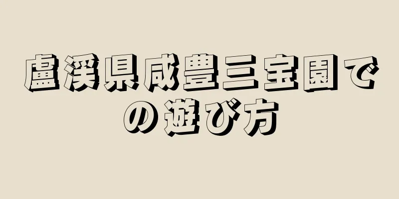 盧渓県咸豊三宝園での遊び方