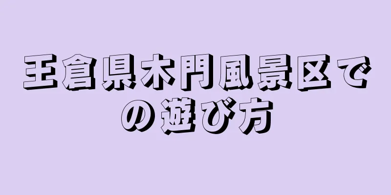 王倉県木門風景区での遊び方