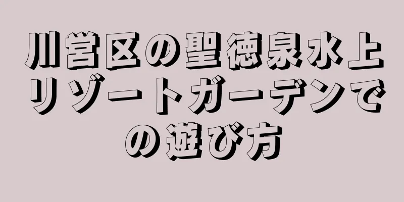 川営区の聖徳泉水上リゾートガーデンでの遊び方