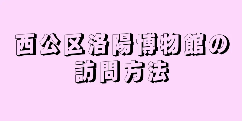 西公区洛陽博物館の訪問方法