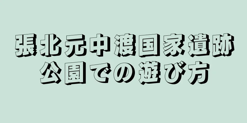 張北元中渡国家遺跡公園での遊び方