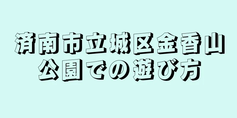 済南市立城区金香山公園での遊び方