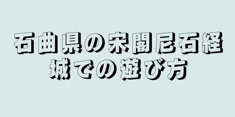 石曲県の宋閣尼石経城での遊び方