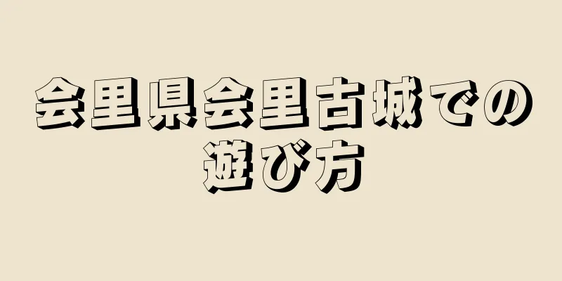 会里県会里古城での遊び方