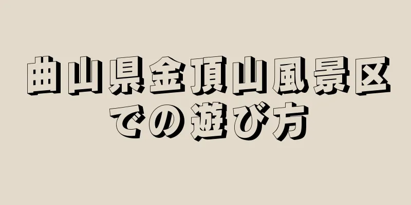 曲山県金頂山風景区での遊び方