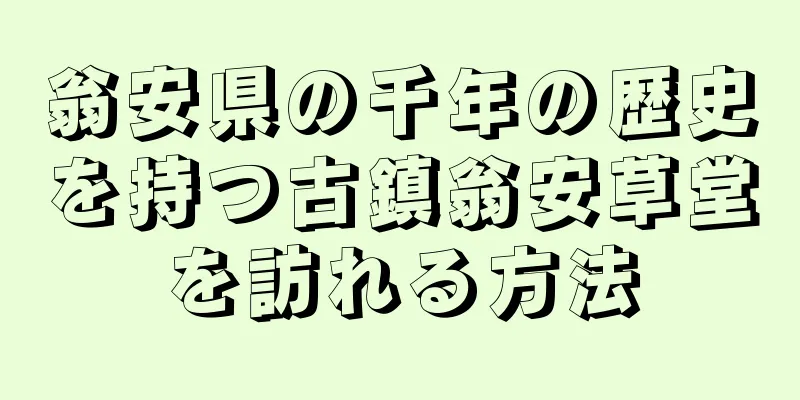 翁安県の千年の歴史を持つ古鎮翁安草堂を訪れる方法